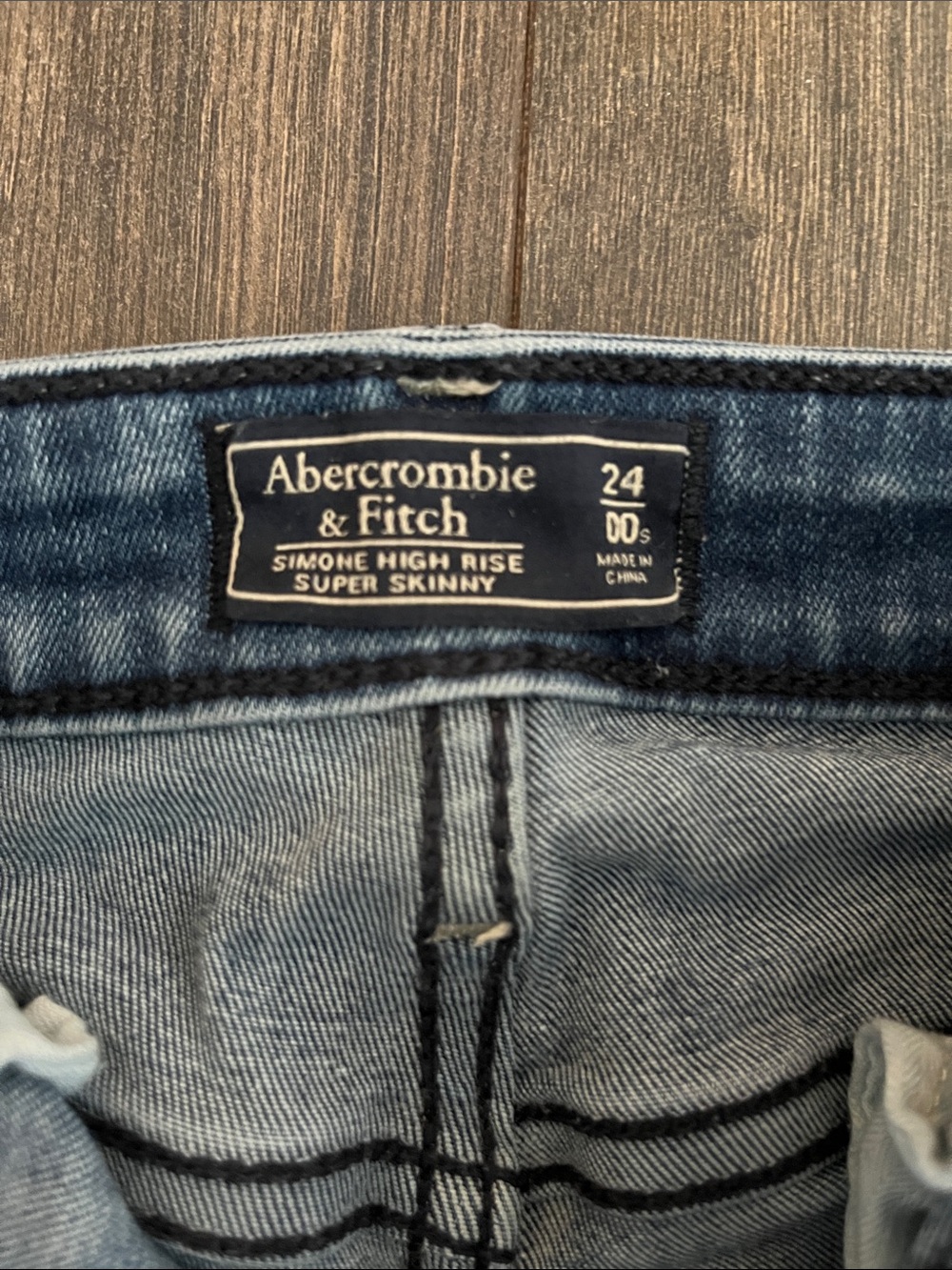 Abercrombie & Fitch Simone High Rise Super Skinny Jeans - Light Blue Denim
